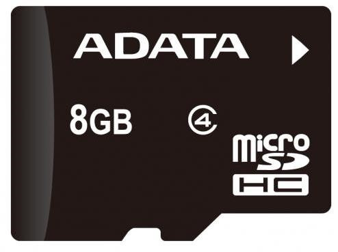 ADATA Memoriekártya MicroSDHC 8GB CL4 AUSDH8GCL4-RA1 SD Card (NEW)