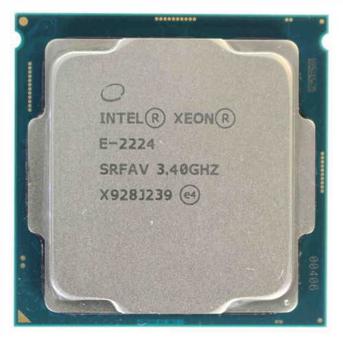 Intel Xeon 4Core E-2224 3.4GHz 4Threads maxTurbo 4.6GHz FCLGA1151 8MB Cache 8GT/s maxTDP 71W CPU SRFAV Procesor